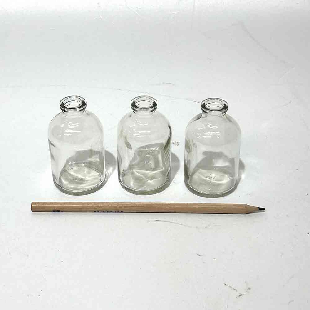 BOTTLE, Clear Mini Glass 8cmH